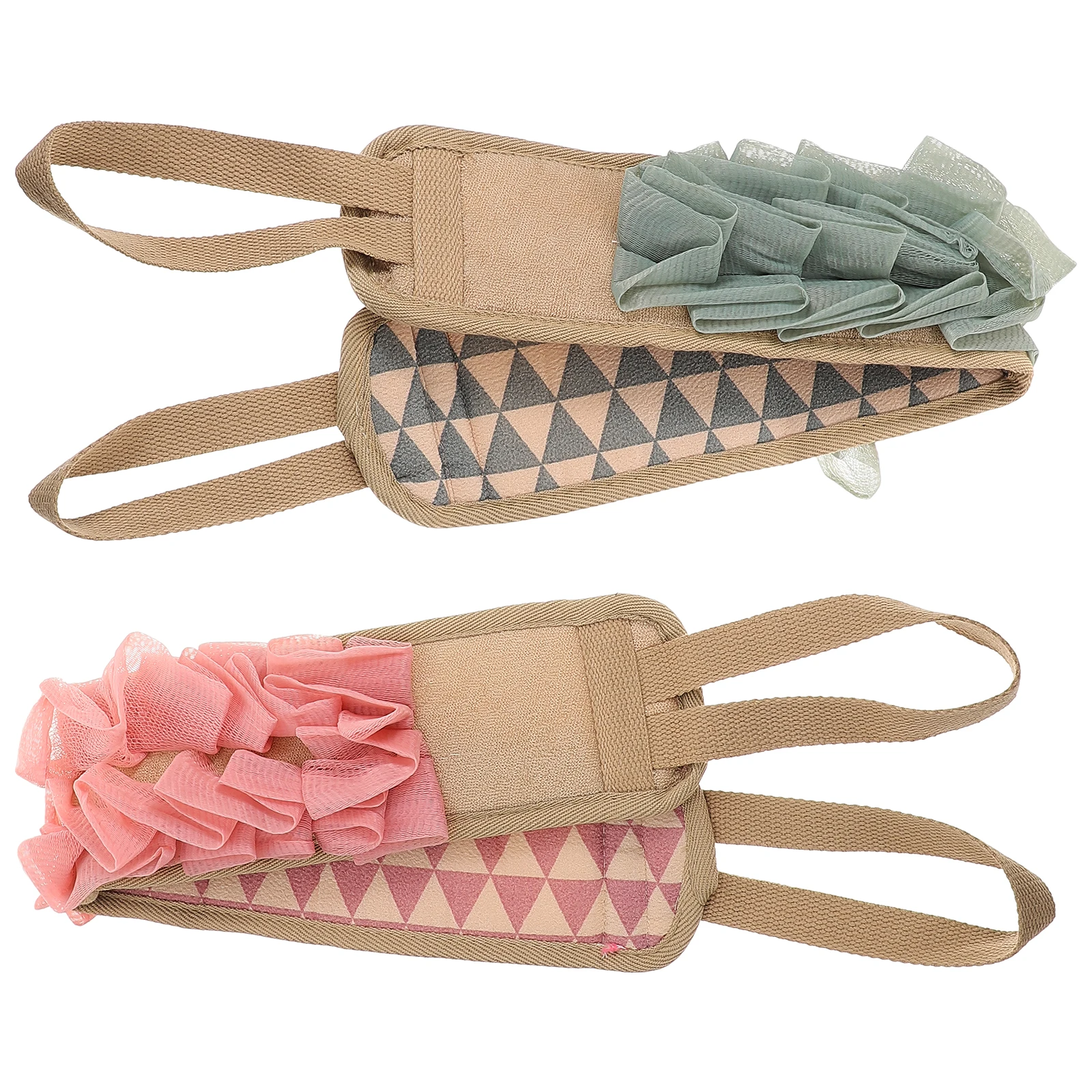 

2pcs Back Scrubber Towel Exfoliating Shower Body Scrubber Deep Cleansing Reviving Dull Dry Skin Bath Brush Bath Towel Belt Gift