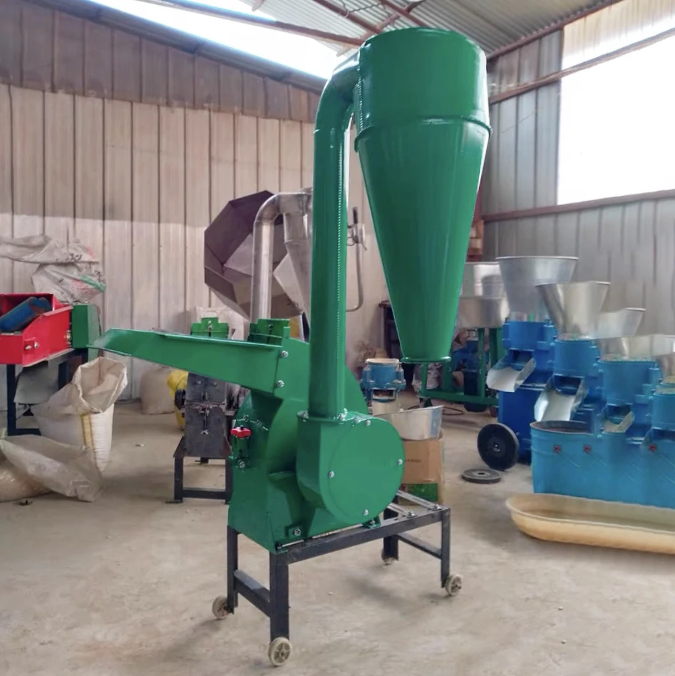 Animal Feed Chopper Chaff Cutter Machine Corn Grinder Mill Grain Maize Flour Crusher Pulverizer Grass Hay Chopper For Poultry