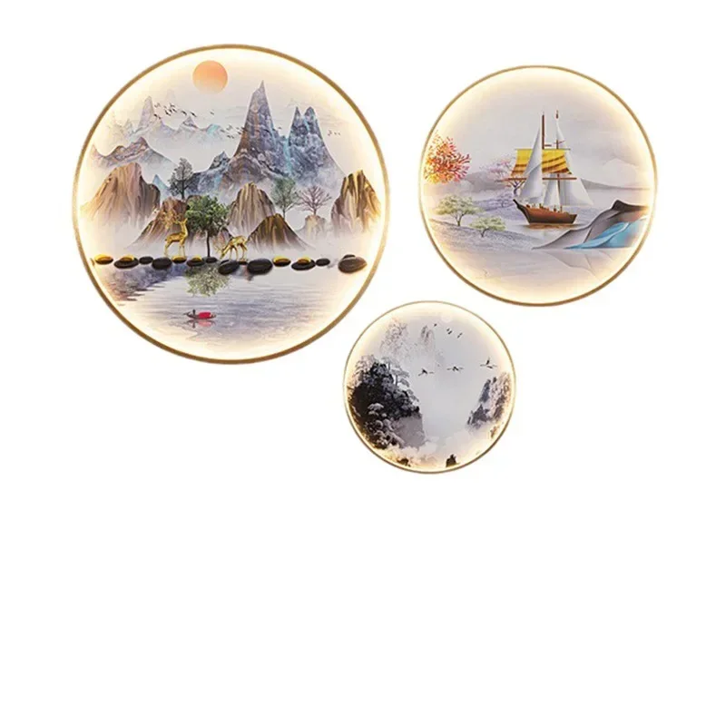 

Guochaofeng Restaurant dining table chandelier, barbecue restaurant box round table lamp