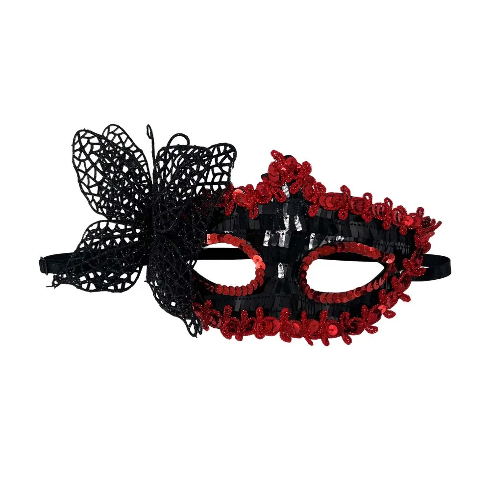 Half Face Butterfly Masquerade Mask Elegant Side Flower Butterfly Hand Hold Mask Party Costume Decorative Masquerade Mask