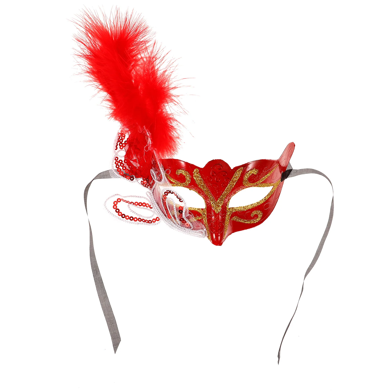 

Plumage Masquerade Mask Half Face Party Costume Halloween Cosplay Prop Lightweight Comfortable Carnival Stage Decor Mask For