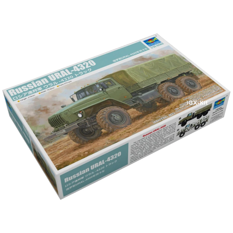 

Trumpeter 01072 1/35 Russian URAL4320 URAL-4320 Military Truck Vehicle Children Gift Toy Plastic Assembly Building Model Kit