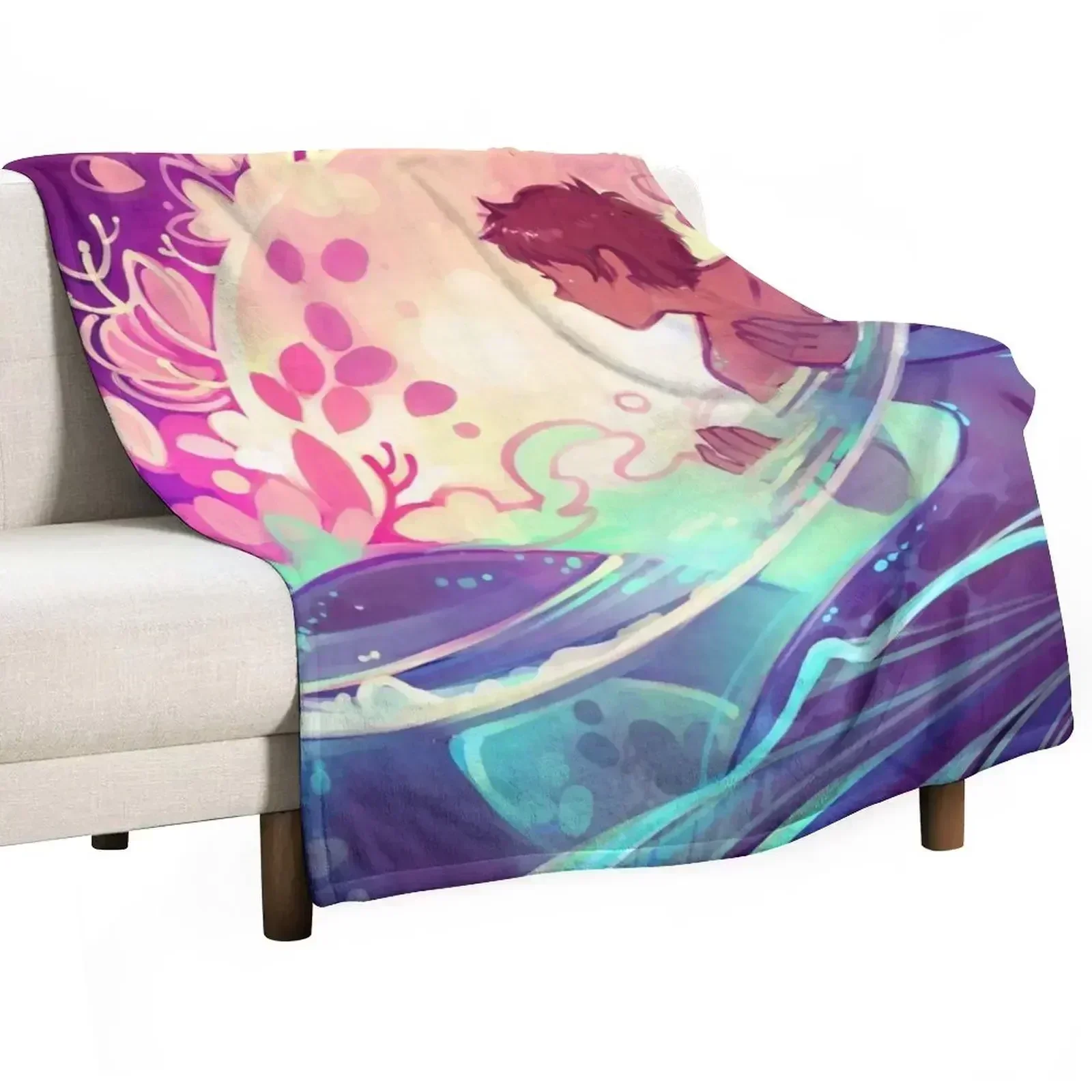 Sea of Flowers Throw Blanket Spring Fall Cozy Throw Blanket for Couch