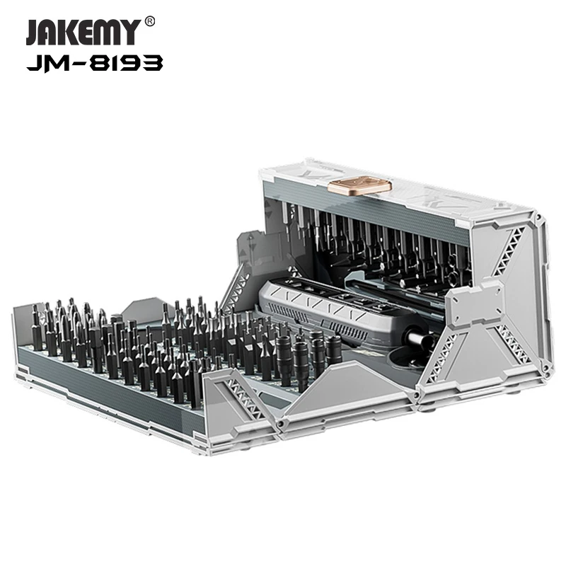 JAKEMY JM-8193 zestaw z wkrętarką elektryczną bity magnetyczne 180 w 1 do okularów zestaw narzędzi do naprawy elektronicznych