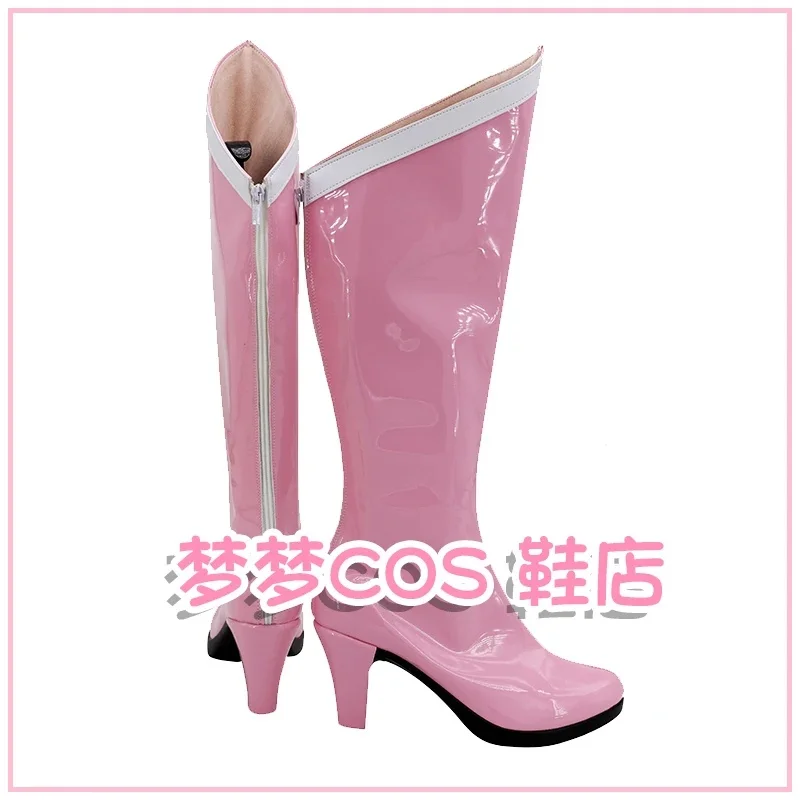 A;3", 7"/ Usa Sailor Chibi Moon Chibiusa Anime Personalizado Cosplay Zapatos de Tacón Alto Rosas Botas; 4", 6"/