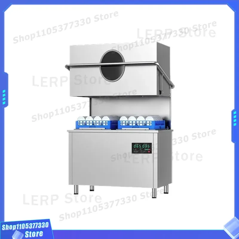 Commercial Dishwasher Double Slot Double Frame Uncovered Automatic Double Pump Stainless Steel Dishwasher Multifunctional
