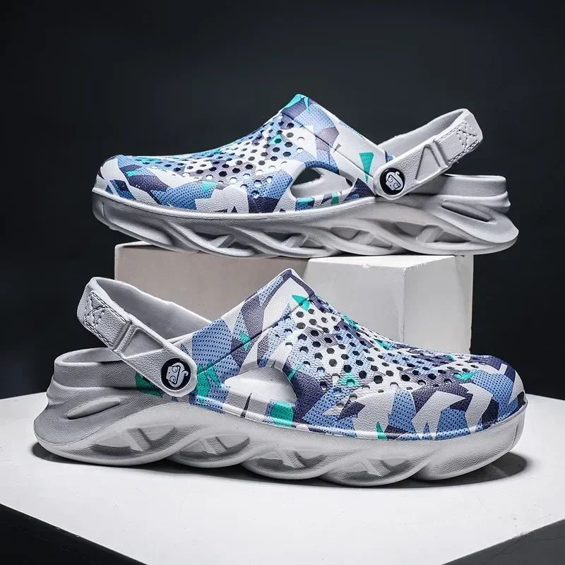 Flat Sandals Men Shoes EVA Slippers Garden Platform Sandals Man Summer Sandals New Male Sneakers Outdoor Flip Flops Home Clogs 8