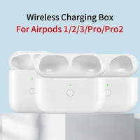 Caja de carga Original de repuesto para Airpods Pro 1, 2, 3, funda cartuchera de batería para auriculares Bluetooth con luz indicadora LED