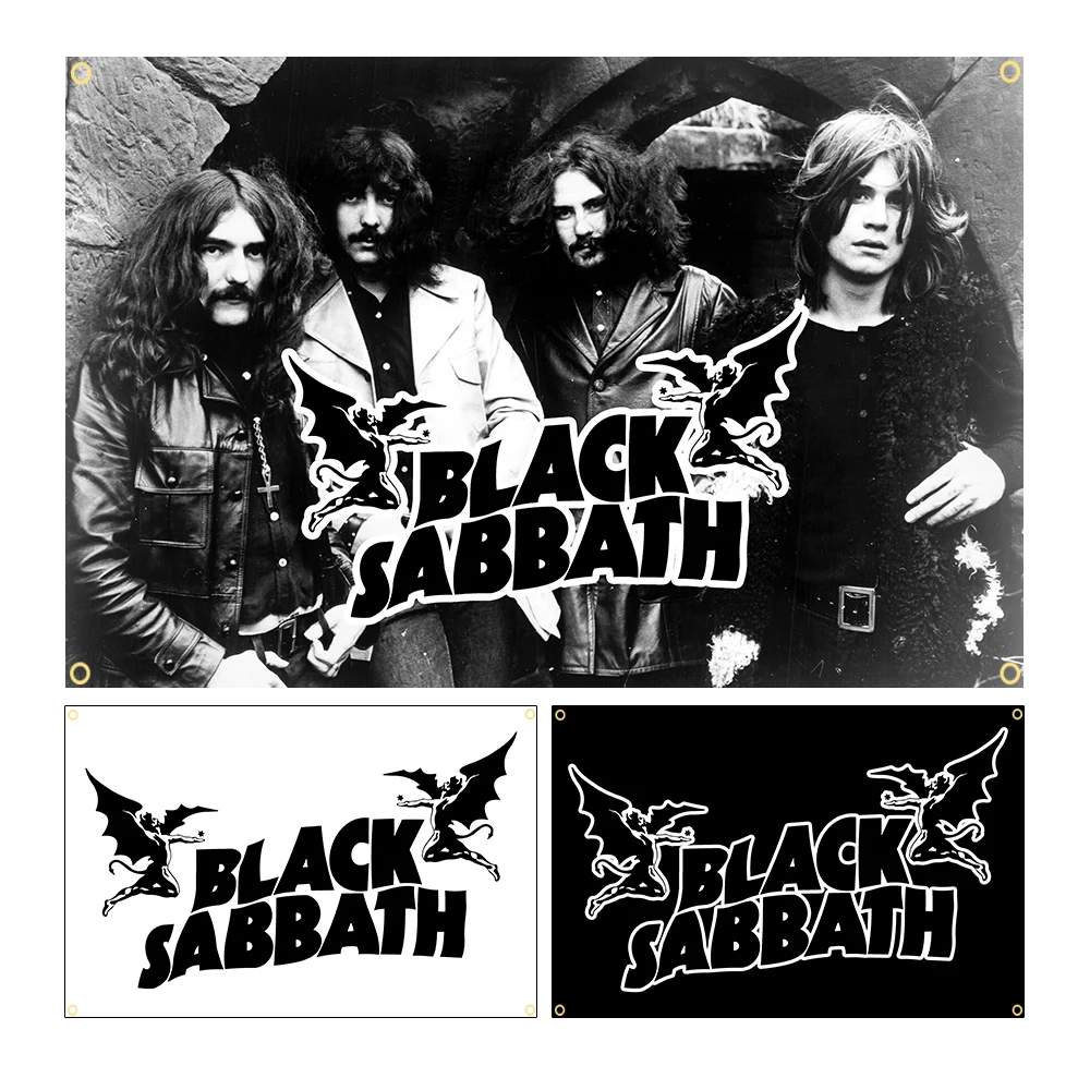 3Jflag  90x150cm Black Sabbaths Music Band flag Underground Metal pop singer rock Interior decoration banner tapestry