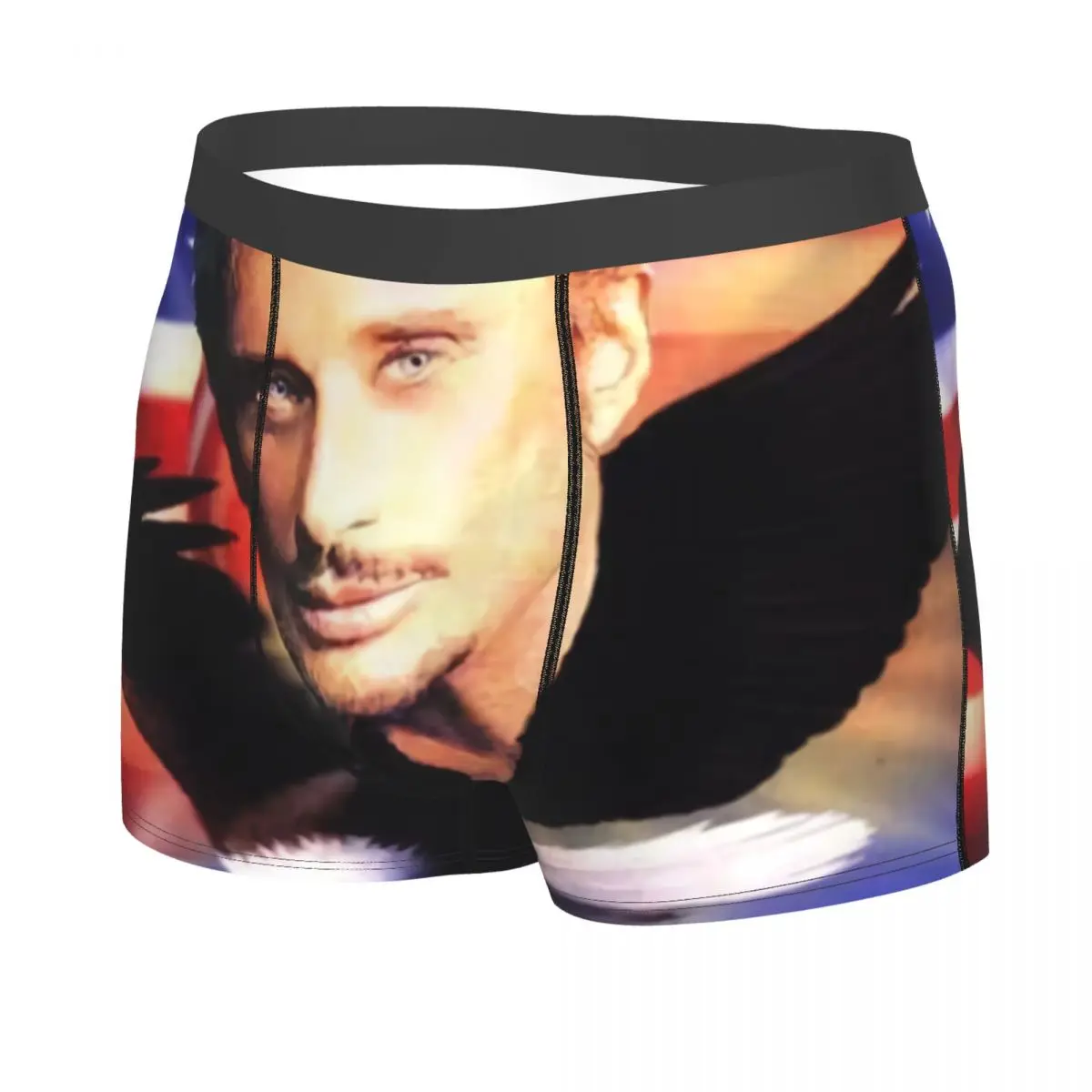 Cool Johnny Hallyday Boxers Shorts Underpants Men's Stretch Singer French France Briefs Underwear