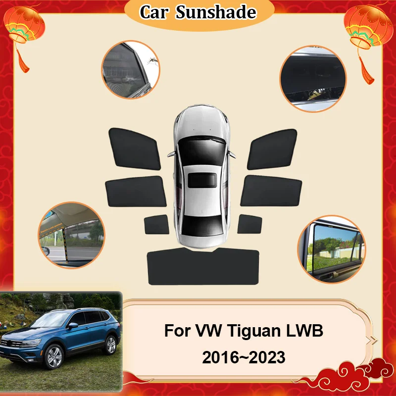 

Mesh Sun Shade For Volkswagen VW Tiguan 2017 MK2 LWB 2016~2023 Car Curtain Windshield Sunscreen Light Blocking Car Accessories