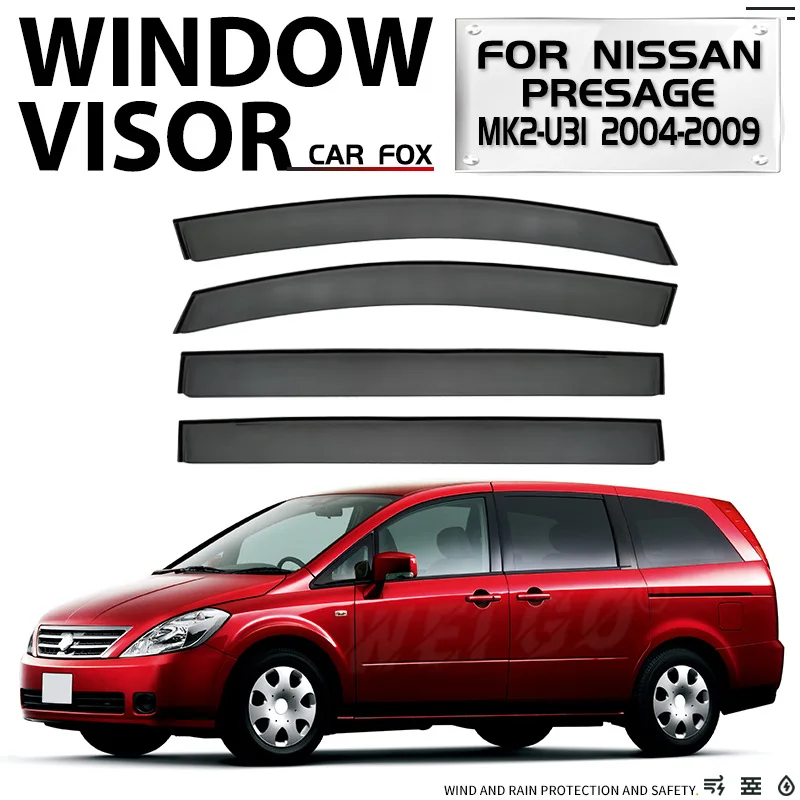 

For Nissan Presage 1998-2009 Car Window Visor Awning Shelters Windshield Side Window Rain Sun Shade Auto Accessories