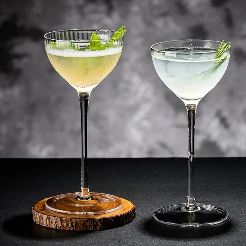 Creative Cocktail Glasses Cups Vertical Tower Glass Cup Small Capacity Martini Glasses Cup Simple Wine Cups Bar Kitchen Tools