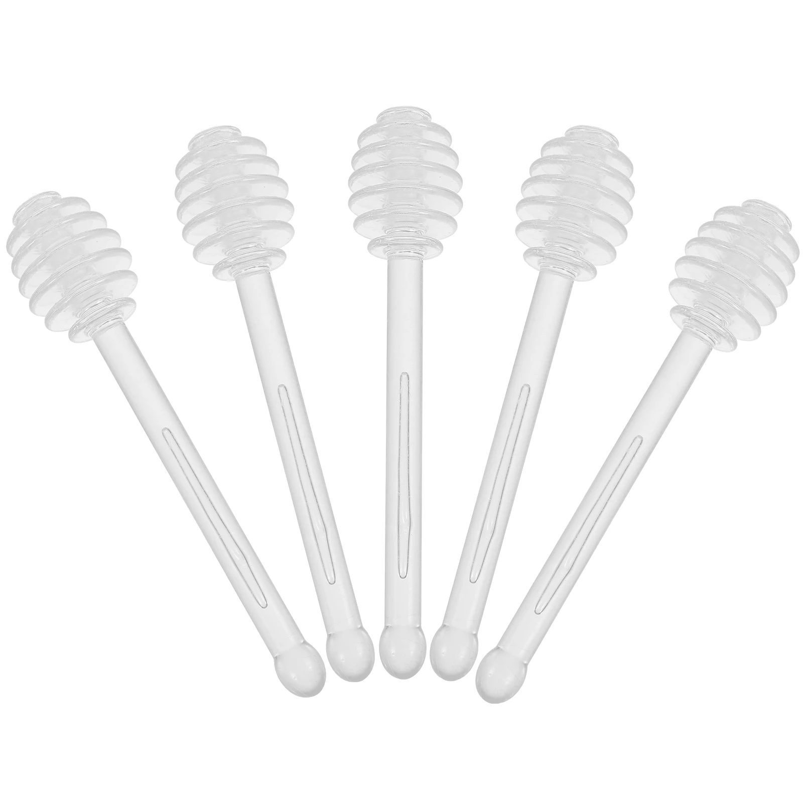 

5pcs Stirring Stick Reusable Multi-Function Mixing Rod For Honey Syrup Jam Maple Kitchen Portable Plastic Dipper Kitchen Honey