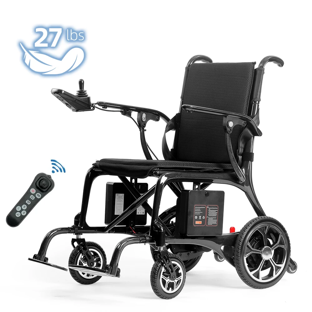 BC-EC8003-A Carbon Fiber Electric New Design Self-locking Brake Folding Ultralight Wheelchair
