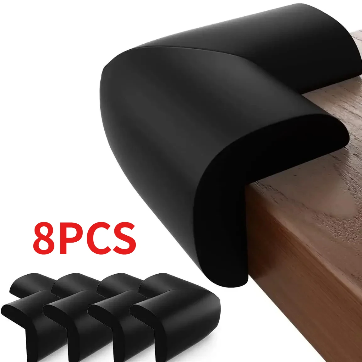 8pcs Soft Baby Proofing Corner Guards - Pre-Taped Table Corner Protector for Child Safety Furniture Bumper & Sharp Edge