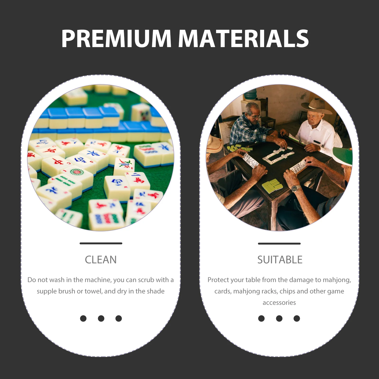 

Household Mahjong Mat Anti-Slip Noise Reduction Silent Square Mahjong Cloth Gaming Table Cover Non-Wrinkle Board Game