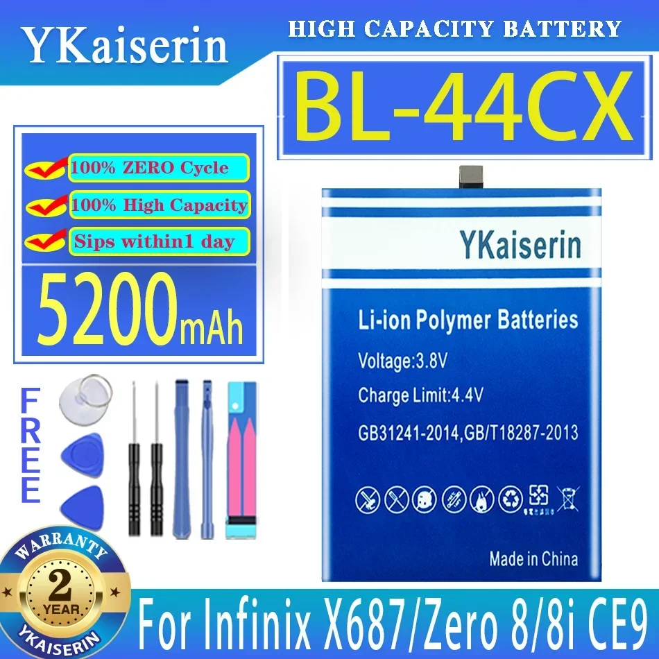 YKaiserin Battery BL-44AX BL-39IX BL-44CX BL-49FX For Infinix Spark 5 Pro 5Pro X687/Zero 8/8i CE9 Hot 8 9 Note 4/5 Pro