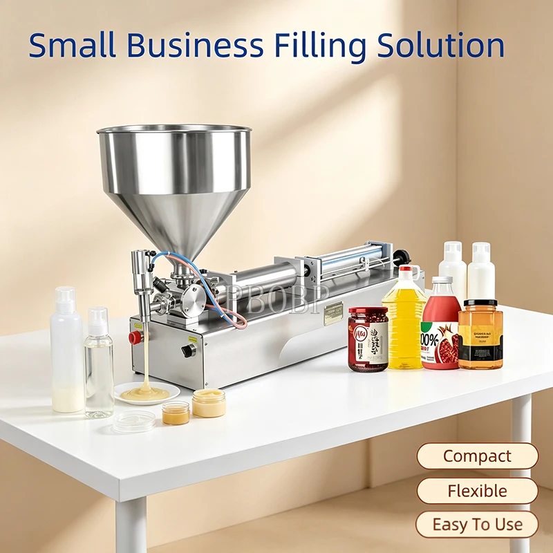 PBOBP Liquid Paste Filling Machine Single Nozzle Cream Honey Chocolate Sauce Water Paste Quantitative Filling And Package Equipm
