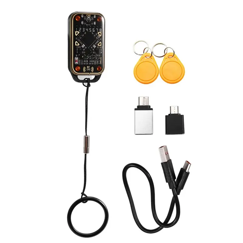 ABGI-2X Chameleon Ultra V3.0 RFID Smart Card Emulator Reader 125Khz 13.56Mhz ID IC Smart Card Tag Copyer+4XUID Keychain