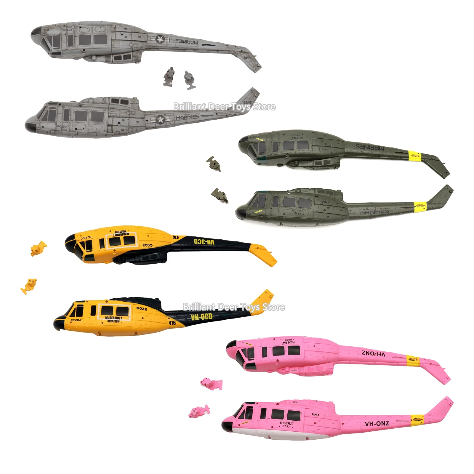 RC ERA C032 UH-1 RC Helicopter Spare Parts Accessories Body Shell Main Blade Motor Gear Servo Light Linkage Etc
