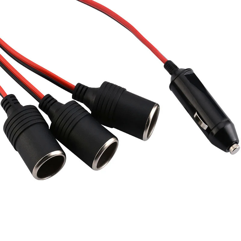 

1/3/5PCS 1point 3 Car Cigarette Lighter 3 Way Socket Splitter 12v Power Charger Adapter Female Socket Plug Extension Cord Cable