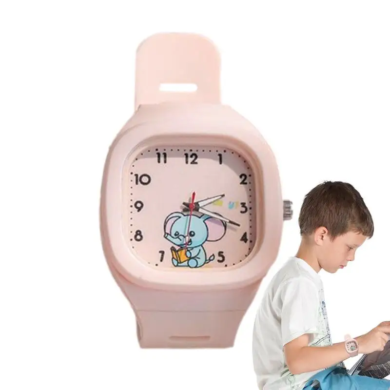 Lovely Kids Watch Waterproof Toddler Digital Watch Light Watch Luminous Square Silicone Fashion Watch For Boys Girls Ages 3-10