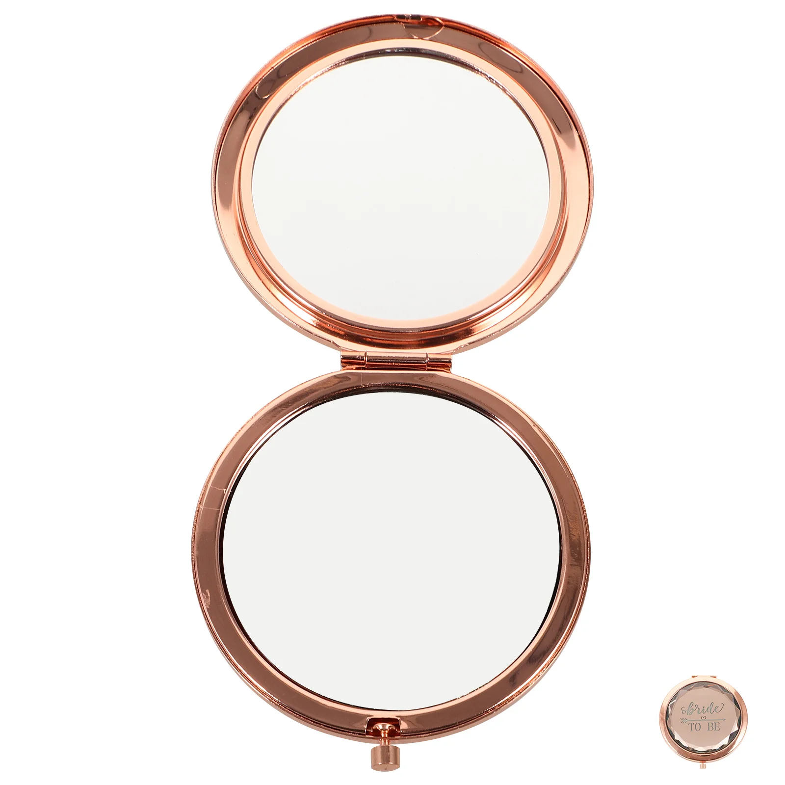 Specchio tascabile portatile Specchio per trucco compatto per donna Mini formato da viaggio Design leggero Sposa con superficie ad alta definizione