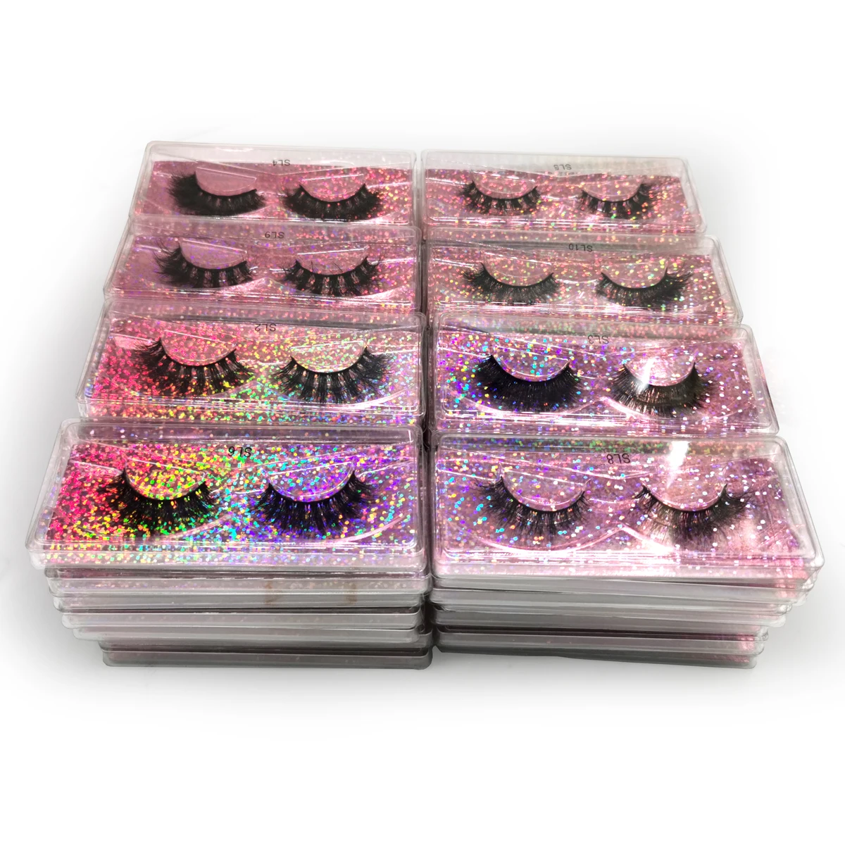 1 Pairs Makeup Eyelashes 3D Mink Lashes Fluffy Soft Wispy Natural Cross Eyelash Extension Reusable Lashes Mink 5D False Eyelash