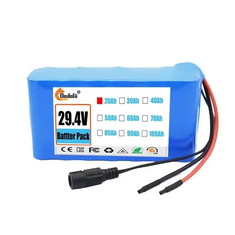 24V 7s2p 20Ah 18650 batería de iones de litio 29,4 v 20000mah bicicleta eléctrica silla de ruedas scooter batería + cargador