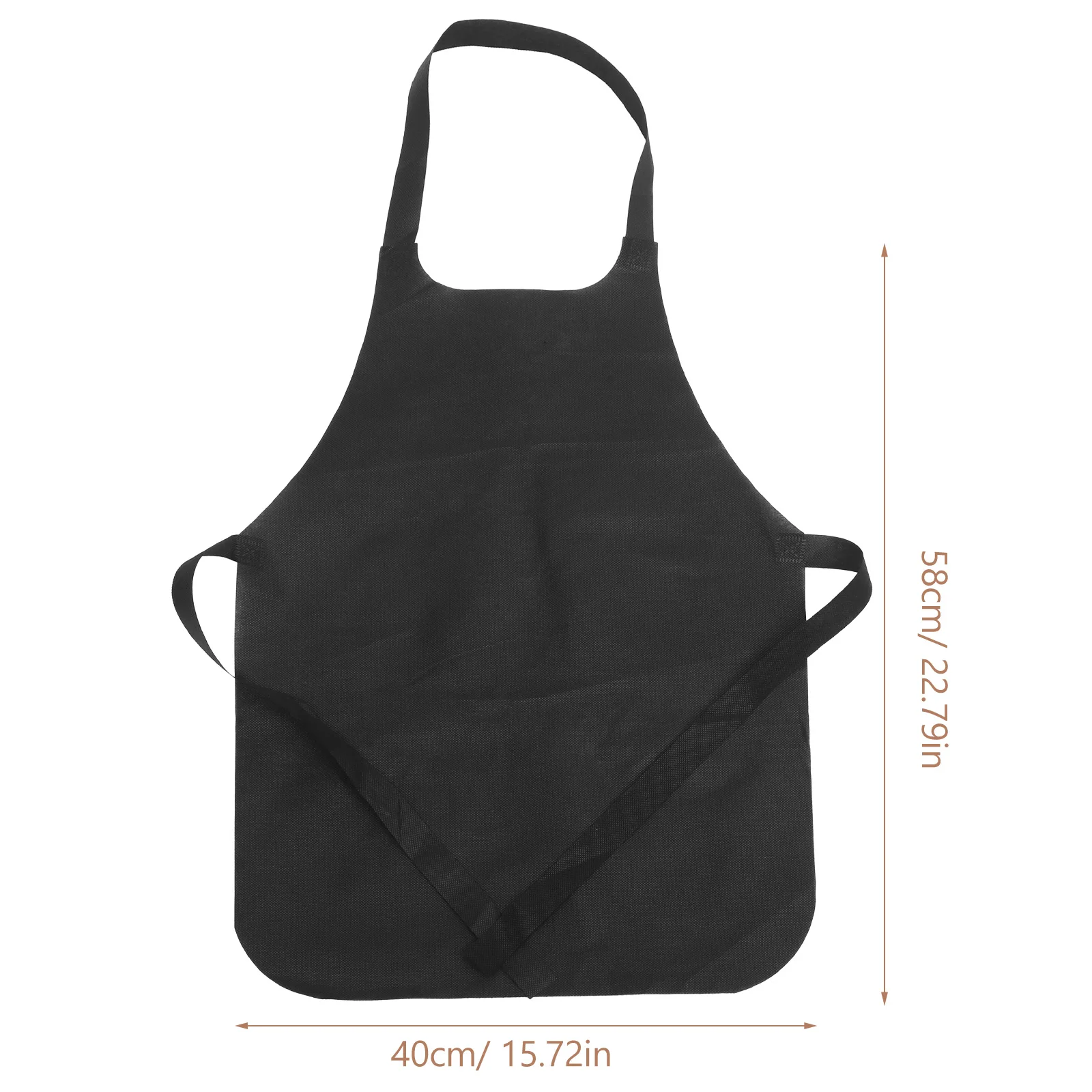 11pcs Unisex Disposable Aprons Thickened Oil Proof Antifouling Non-woven Fabric Apron for Cooking Painting Activities (White)