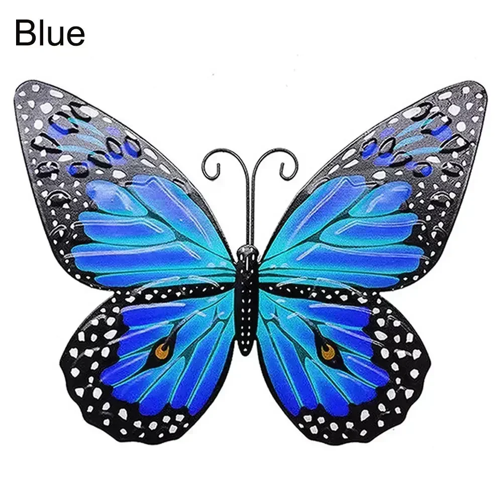 3D Design Butterfly Wall Art 3D Metal Butterflies Long-lasting Iron Modern Or Rustic Area Nature Art Charming Wire Antennae