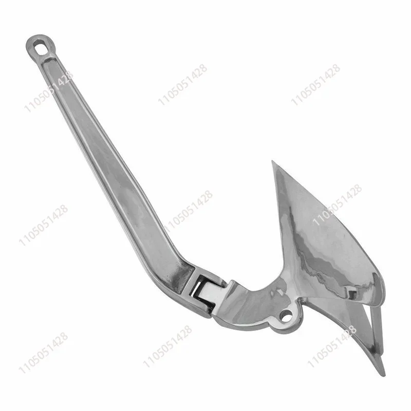 9kg 316 Stainless Steel Plough Anchor for Boat，22lb Delta Style Boat Anchor Power Marine Accessories Polished