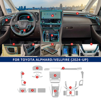 Tpu Interior Film for Toyota Alphard Vellfire 2024 Car Stickers Center Console Screen Dashboard Gear Door Windows Panel Decal