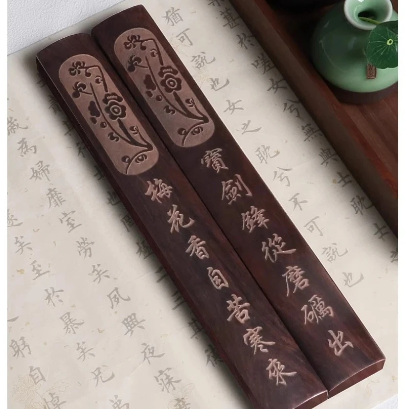 Vintage Wooden Paper Weight Chinese Style Calligraphy Press For Beginners Practicing Brush Character Writing Desktop Supplies