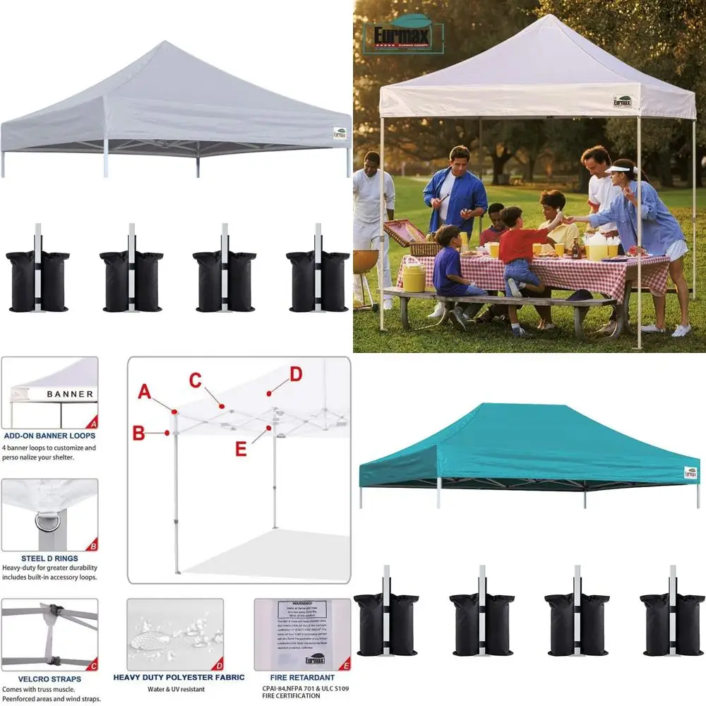

10x10 Instant Canopy Replacement Top Cover, 30 Color Options, Includes 4PC Bonus, Pop Up Tent Canopy Cover Only