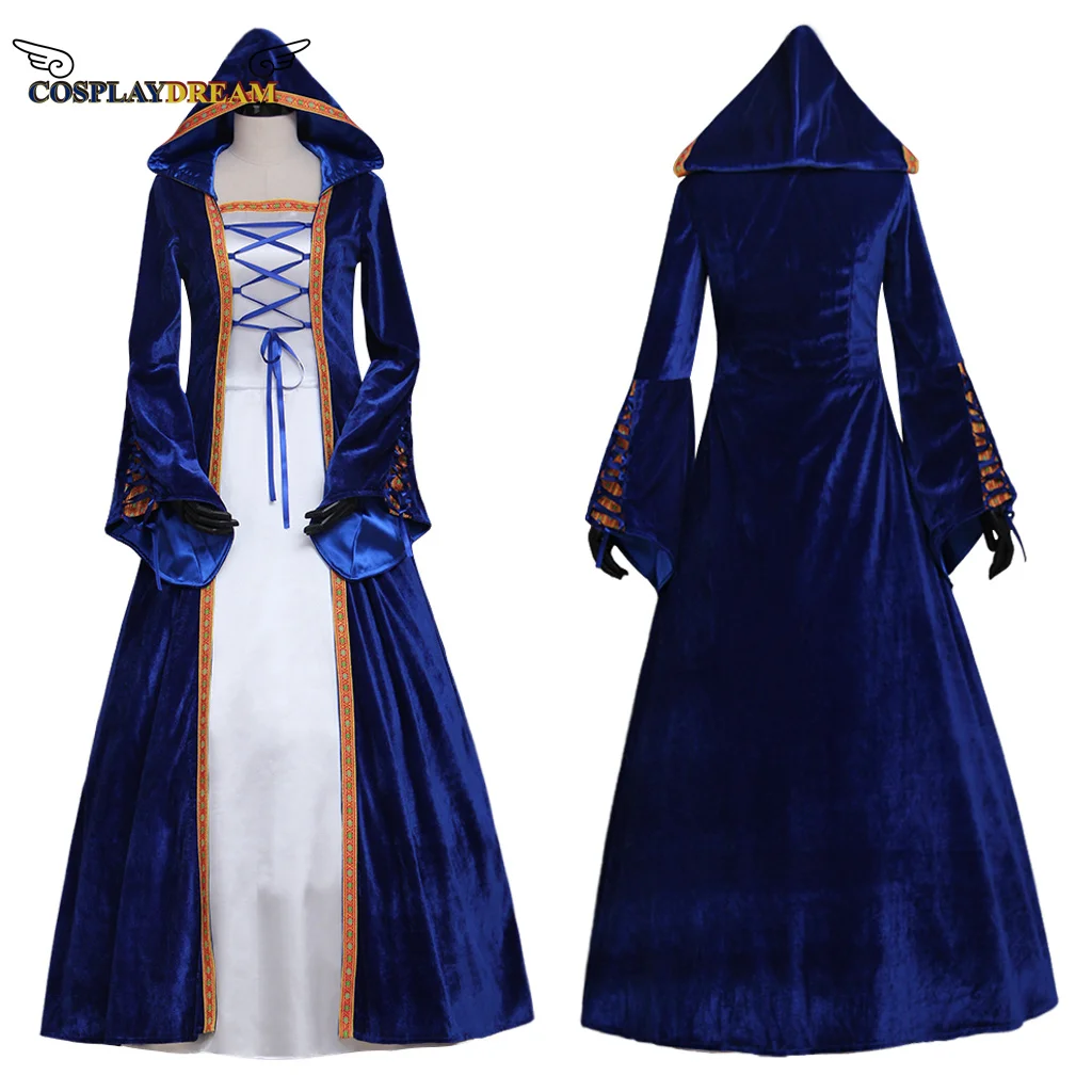 

Medieval Retro Southern Dress Halloween Women's Cosplay Court Noble Robe Ancient Bell Sleeve Princess Costume Dress