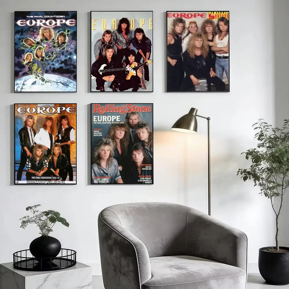 Rock Band E-Europe The Final Countdown Poster Aesthetic Wall Art Print Modern Bedroom Living Room Decor Trendy Gift