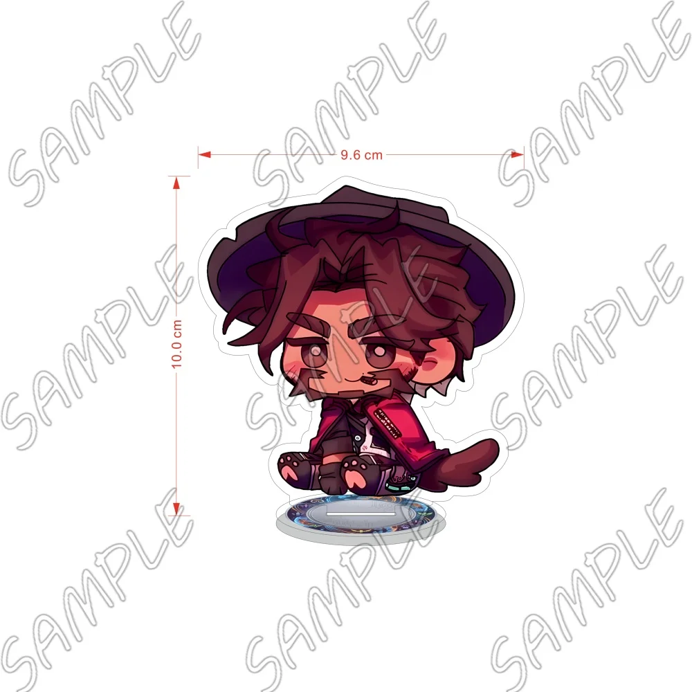 Overwatch Game Acrylic Standee Keychain 10CM Chibi Lucio Symmetra Genji D.Va Hanzo Baptiste Desk Ornament Fan Merchandise view 4