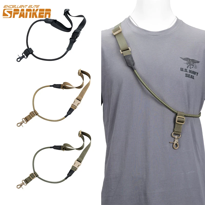 Tactical Elastic Gun Rope Spring Strap Outdoor Anti-lost Airsoft Paintball Adjustable Gun Sling  Hunting Accessories