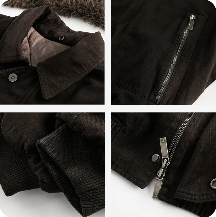 Men's Thickened Splicing Multi-Zipper White Duck Down Jackets Men's 2025 Winter Tooling Down Coats Male Handsome Chic Down Coats