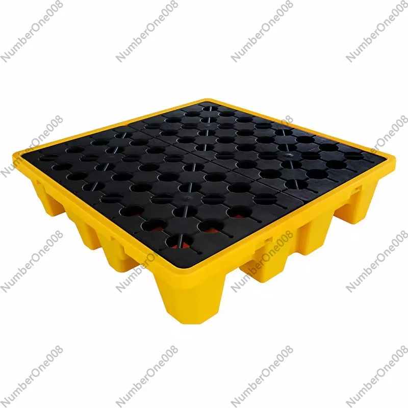 

For Waste Leak Proof Plastic Forklift Pallets, Single Row Two Four Drum Leak Proof Platforms, Chemical Oil Drum Leak Proof Palle