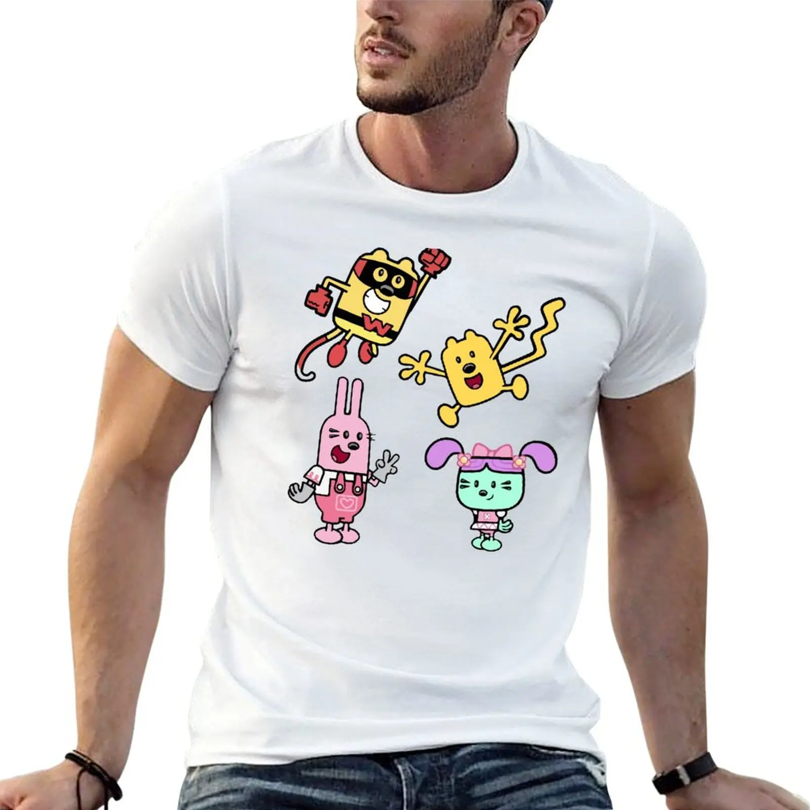 

рубашки Wubbzy футболка Daizy t pack t Chilhood man Wow забавные дизайнерские рубашки Widget Wow