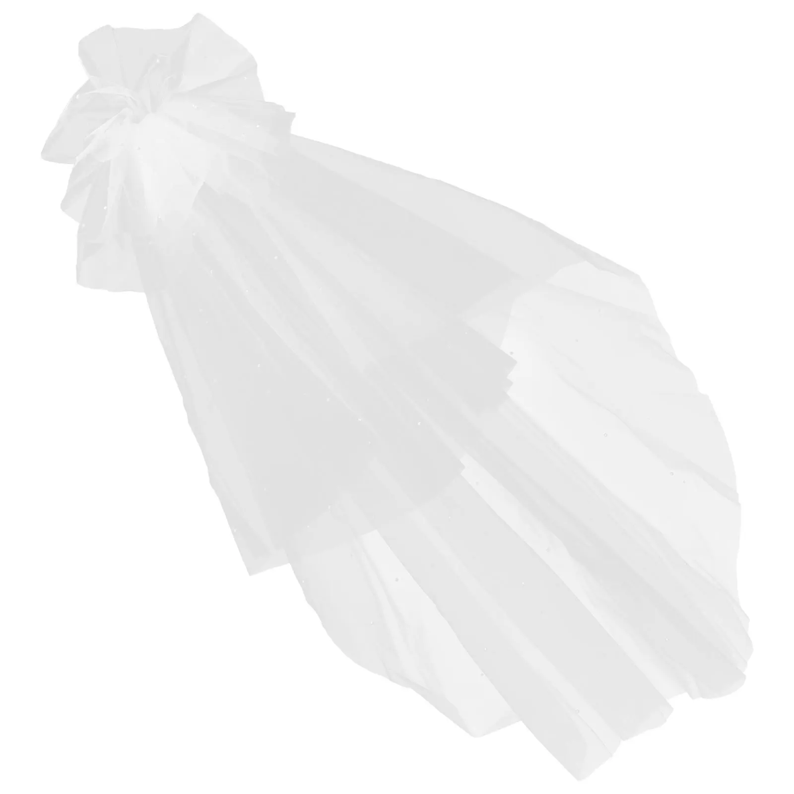 

Bridal White Pearl Wedding Veil Lightweight Bride Hair Accessory For Wedding Engagement Bachelorette Party Veil For Bride