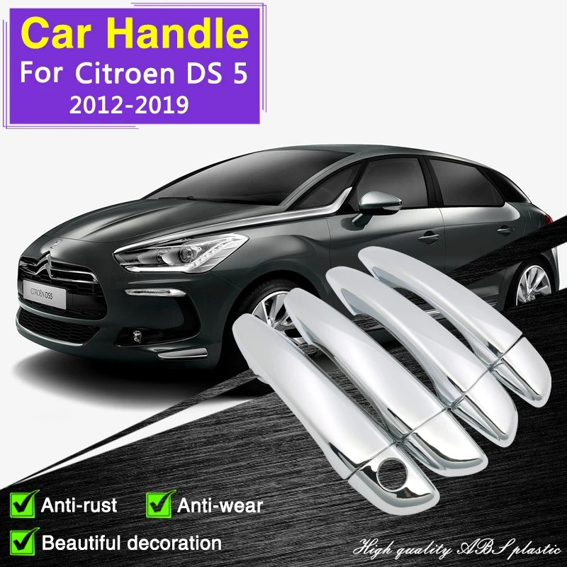 for Citroen DS5 DS 5 2012 2013 2014 2015 2016 2017 2018 2019 Chrome Door Handle Cover Car Accessories Stickers Rustproof Catch