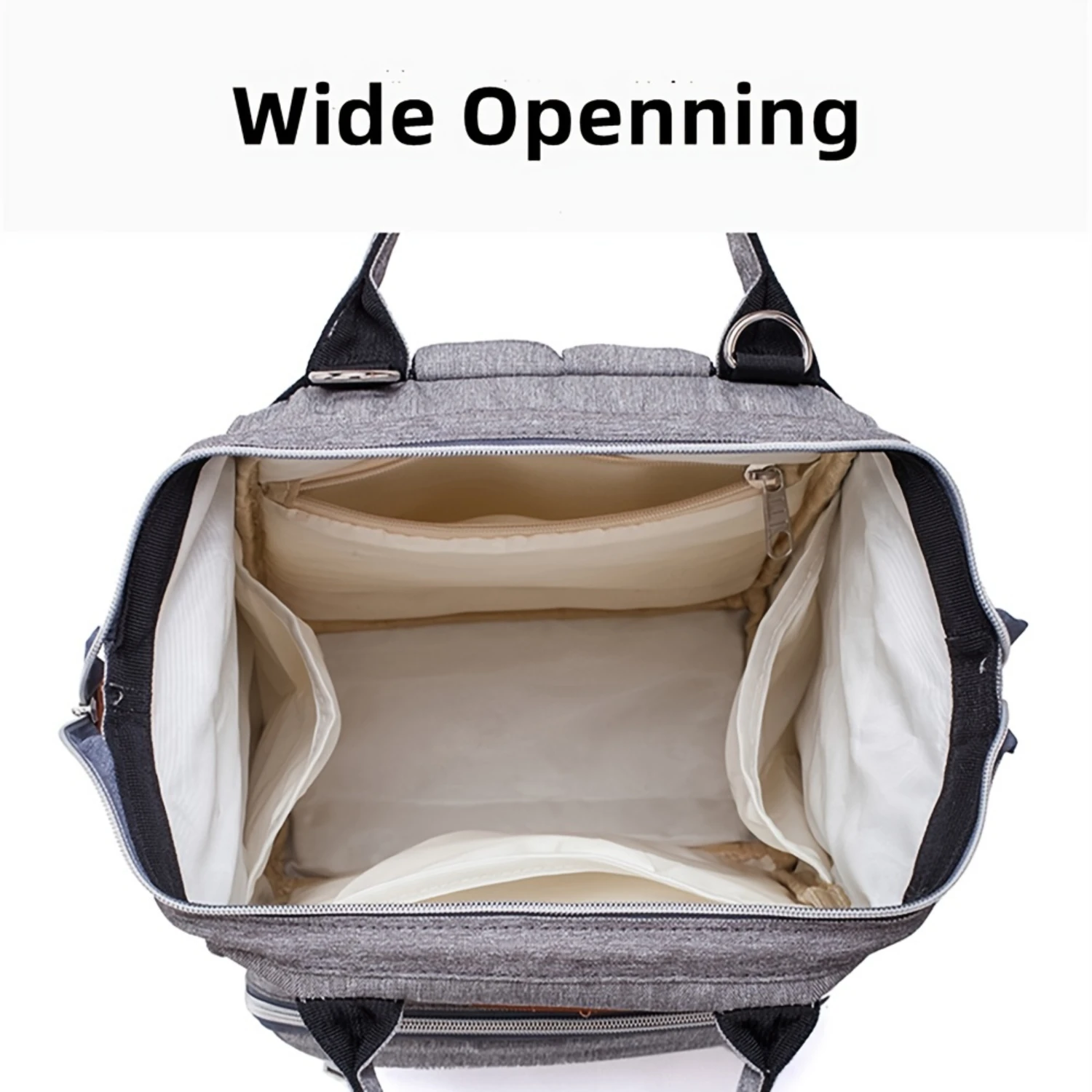 Mom's Large Capacity Waterproof Multi-function Stroller Diaper Backpack Bag, Essential Outdoor Travel Gear for Baby