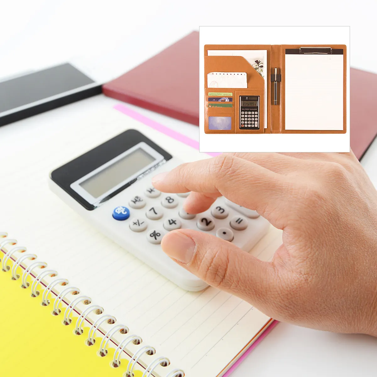 

1Pcs File Folder Waterproof Dustproof A4 Document Holder Compact Office Organizer for Papers Clips