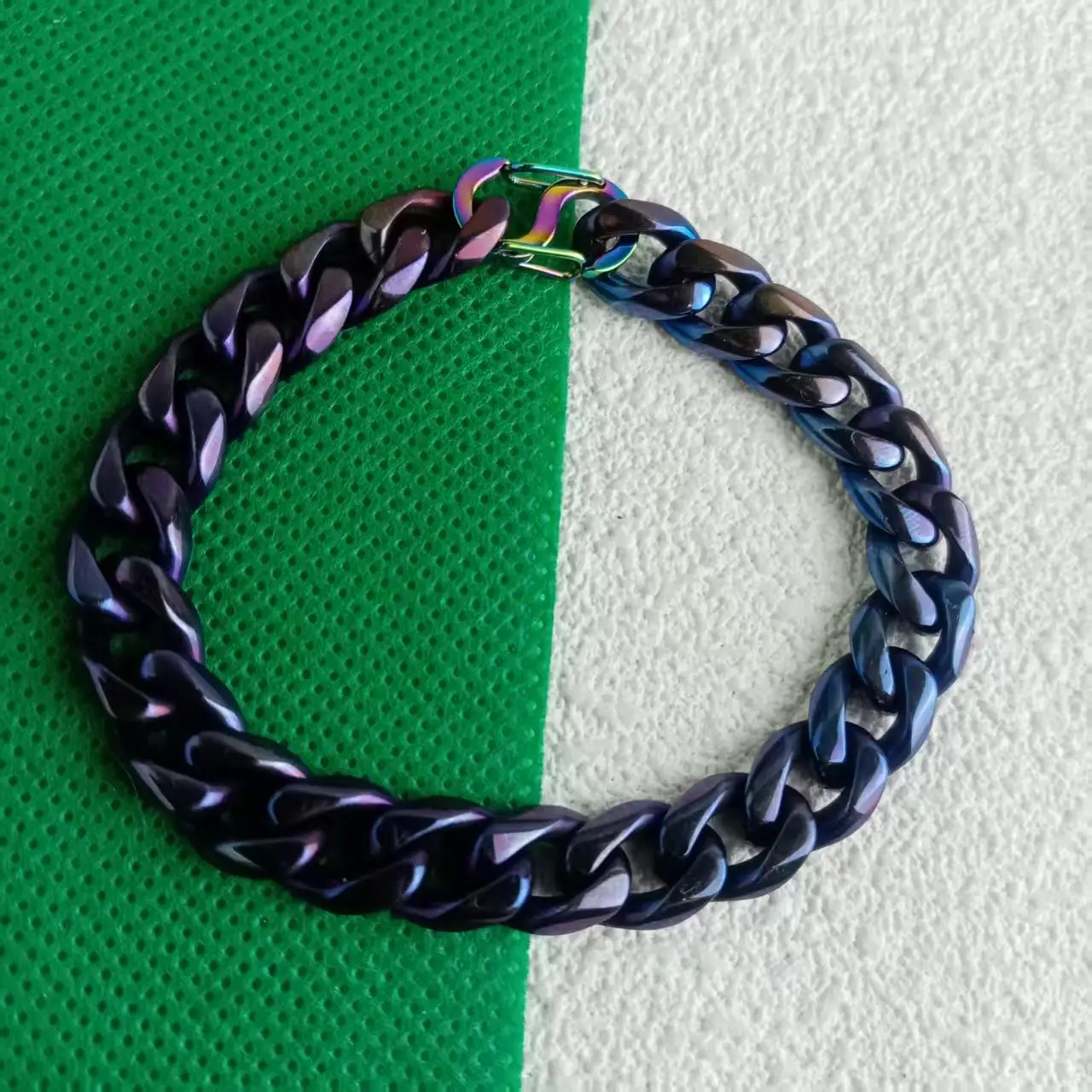 

10.5mm Pure Titanium Six-Sided Bracelet - Anti-Allergic Sports Style Wear-Resistant Colored Jewelry
