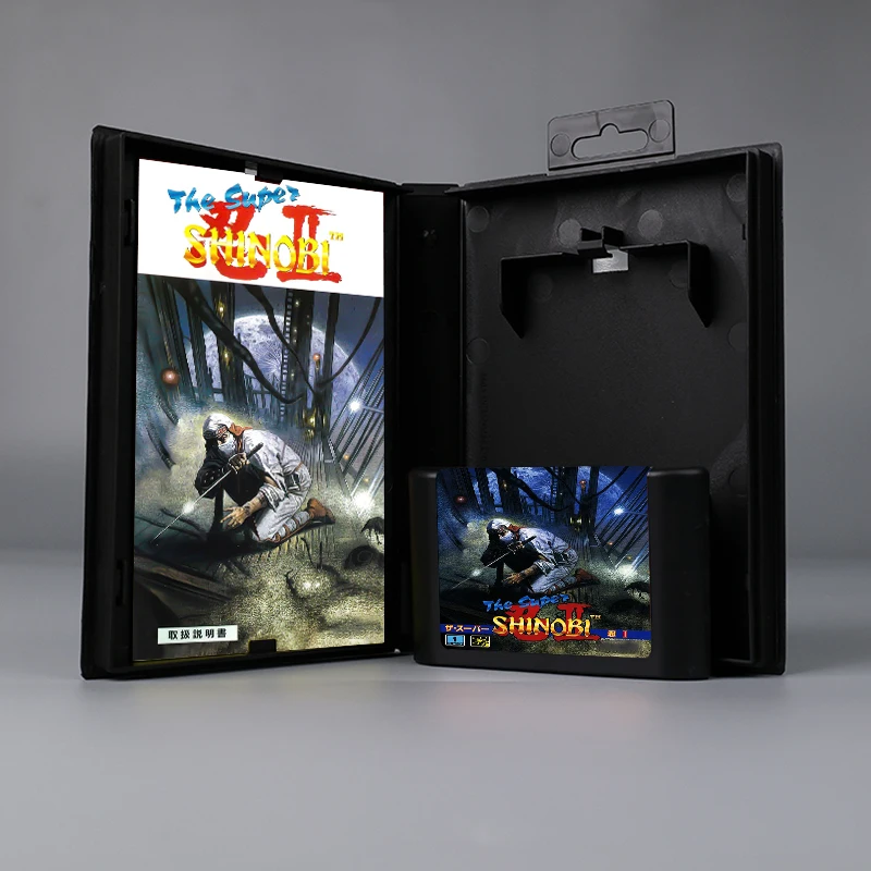 Shinobi III Return of the Ninja Master JAP cover 16bit MD game card with box with manual for Sega Genesis Megadrive console