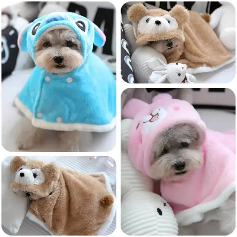 Cats Coats Cloak Pet Bichon Bomei Small Dogs Puppy Teddy Dog Clothes Autumn Winter Nightgown Pajamas Home Clothes Small Quilt